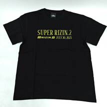 【中古・未使用品】超 RIZIN ライジン 2 ダブルタイトルマッチ Tシャツ L ブラック メンズ 格闘技_画像1