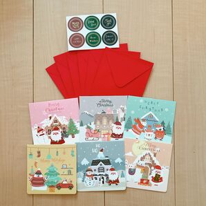 クリスマスカード クリスマス メッセージカード 封筒 グリーティングカード メッセージカード
