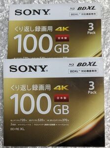 パッケージのまま発送 未開封品 SONY 録画用ブルーレイディスク BD-RE XL 100GB 6枚