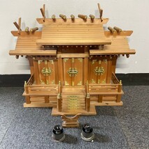 神棚 屋根違い三社 神具 現状品 格安売り切りスタート◎_画像1