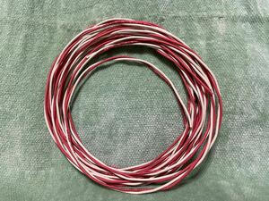 WE 18AWG 布巻き スピーカーケーブル 赤・白3.5m