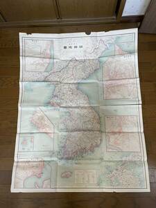 古地図　朝鮮地図　時代不明　傷みあり