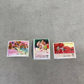 切手 中国人民郵政 卓球 三枚 未使用品の画像1