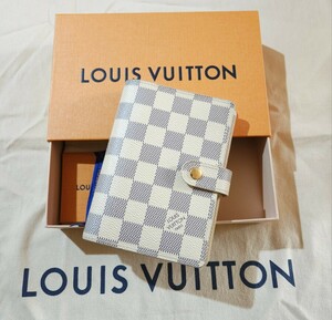 LOUIS VUITTON ルイヴィトン ダミエ アズールキャンバス ホワイト アジェンダPM 新品同様 手帳カバー　バッグと長財布も出品中