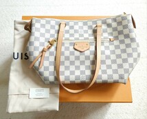 LOUIS VUITTON ルイヴィトンアズール イエナ ダミエ ホワイト　付属品とお箱付き_画像8