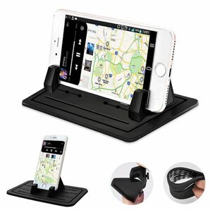 車 スマホホルダー スマホスタンド シリコン 車載ホルダー iPhone Android カーナビ 携帯スタンド 固定 滑り止め