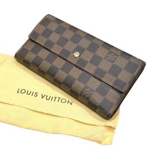 LOUIS VUITTON ルイヴィトン ダミエ ポルトトレゾールインターナショナル 長財布 箱付き M61215 TH0570