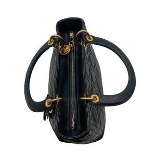Dior ディオール カナージュ レディディオール ラムスキン ゴールド金具 ロゴ斜め ハンドバッグの画像5
