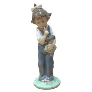 ★1円 Lladr リヤドロ NAO 少女と人形 フィギュリン 高さ約19cm 箱なし 陶器