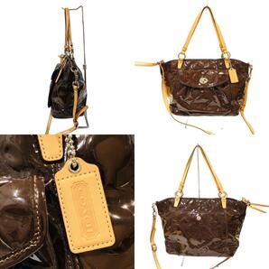 COACH コーチ F08A71 15276 13178 ショルダーバッグ トートバッグ 3点セット ブラウン系 グリーン系 ピンク系 レディースの画像8