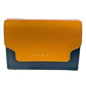 未使用 MARNI マルニ 三つ折り財布 コンパクトウォレット サフィアーノ マルチカラーの画像2