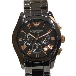 Emporio Armani Emporio Armani мужские наручные часы AR1410 хронограф керамика черный 