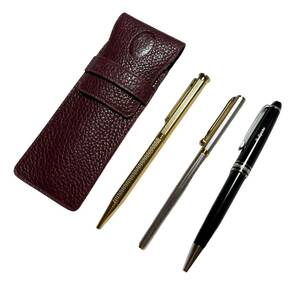 MONTBLANC モンブラン マイスターシュテュック ボールペン ※ネーム入り/ピエールカルダン ボールペン/カルティエ ペンケース 4点セットの画像1