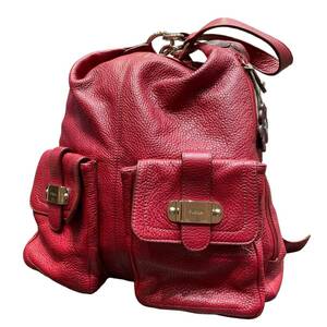 Furla Furla leather backpack red color flower charm Vintage 