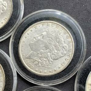 アメリカ銀貨 1ドル モルガン 1884年 1900年 1921年 ダラー 自由の女神 5枚セット プルーフ アンティークコイン ヴィンテージの画像5