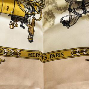 〇HERMES エルメス カレ90 LA PROMENADE DE LONGCHAMPS ロンシャンへの散歩 ピンク系 スカーフ レディースの画像2