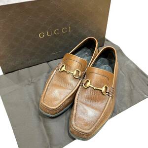 GUCCI グッチ ホースビット ローファー メンズ ブラウン系 41 1/2