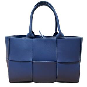 美品 BOTTEGAVENETA ボッテガヴェネタ スモール アルコ トートバッグ ブルー レディースの画像2