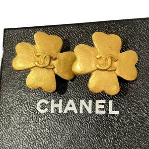 CHANEL シャネル イヤリング ココマーク クローバー ヴィンテージ ゴールド系 アクセサリー 95P