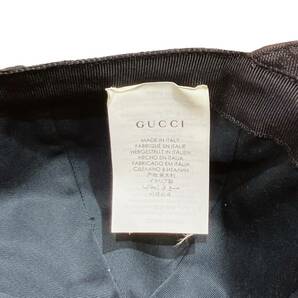 GUCCI グッチ GG シェリーライン ベースボール キャップ 帽子 黒 ブラック系 M 58 200035・601564の画像9