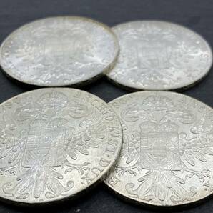 オーストリア銀貨 1ターラー マリア テレジア 4枚セット 約111.9ｇ アンティークコイン コレクションの画像4