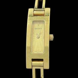グッチ レディース腕時計 クォーツ スクエア ゴールドカラー文字盤 SS 3900L コマ1 稼動品の画像2