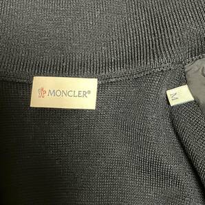 MONCLER モンクレール maglione tricot cardigan ダウン ハンガー付き ウール×ナイロン ダウン×フェザー ネイビー系 レディース Mサイズの画像8