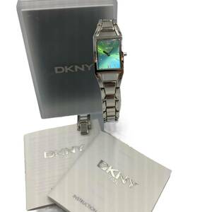 Donna Karan ダナキャラン DKNY 腕時計 クォーツ グリーン文字盤 シルバーカラー 稼動品