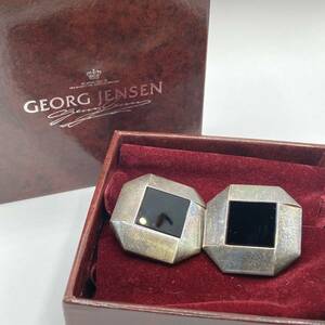 Georg Jensen George Jensen Vintage 209 квадратное серьги оникс серебряный 925 аксессуары с коробкой 