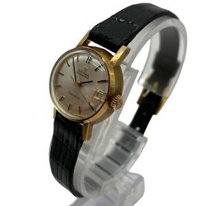 1円 オメガ ジュネーブ ラウンド 自動巻き シルバー文字盤 社外ベルト 腕時計
