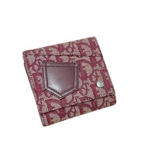 Dior ディオール トロッター キャンバス 二つ折り 財布 赤 コンパクト ウォレットの画像2