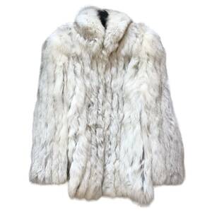 1円フォックス ハーフコート ジャケット 毛皮 サイズ10 ホワイト系