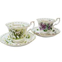 ★ROYAL ALBERT ロイヤルアルバート カップ&ソーサー フラワーオブ ザ マンスリー 12客セット コーヒーカップ ティーカップ 花柄 食器_画像2