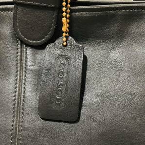 １円COACH コーチ オールドコーチ レザー ハンドバッグ ブラック 黒 レディースの画像3