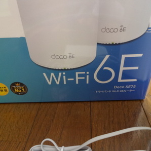 TP-Link★WiFi6E／AXE5400 Deco X75「２台セット（新品1台+中古1台）」★トライバンドWiFiルーター／メッシュWiFiシステムの画像2