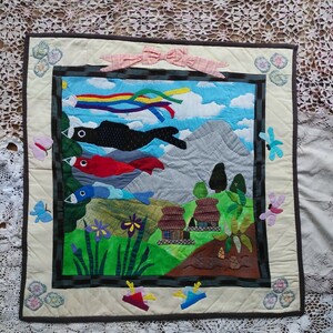 Art hand Auction Carp streamer applique patchwork quilt tapestry, sewing, embroidery, Finished Product, others