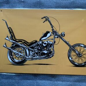 ブリキ看板 ヴィンテージ インテリア 雑貨 看板 メタル プレート 車庫 サインボード アメリカン雑貨 バイク チョッパーの画像1