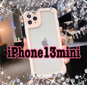 【iPhone13mini】ピンク iPhoneケース シンプル フレーム 人気　送料無料　新品　未使用　スマホ　アクセサリー