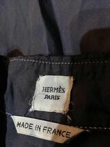 ○ HERMES エルメス レディース ダークグレー 変形 ノースリーブ シャツ ワンピース ドレス 36表記_画像3