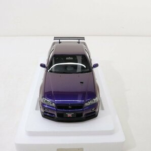 35JD●AUTOart 日産 NISSAN スカイライン SKYLINE GT-R R34 VスペックⅡ 1/18 ミニカー 中古の画像3