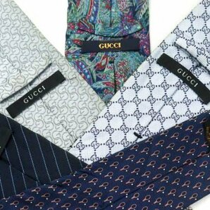 グッチ GUCCI オールドグッチ GG柄 ストライプ柄 ペイズリー メンズ ブランド ネクタイ 5点 セット まとめ売り 大量 卸 ts9436の画像3