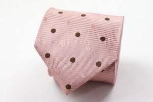 バーバリーブラックレーベル シルク ドット グラデーション 日本製 ブランド ネクタイ メンズ ピンク 美品 BURBERRY BLACK LABEL