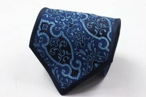  Mila Schon шелк общий рисунок leaf рисунок геометрический рисунок Италия производства бренд галстук мужской темно-синий прекрасный товар mila schon