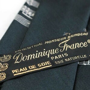 ドミニクフランス クラウン シルク 音符 楽譜 音楽 パネル柄 フランス ブランド ネクタイ メンズ ダークグレー Dominique France Crownの画像4