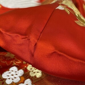 IROHA◆色打掛◆【ta0192】和装 婚礼 結婚式【鶴】朱赤の画像7