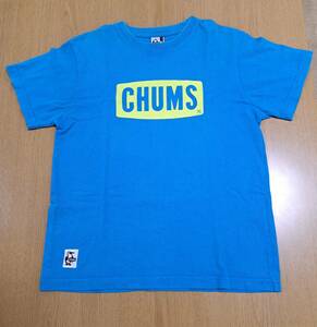 ★チャムス CHUMS　半袖 Tシャツ　Lサイズ　ブルー　チャムスロゴ　定番バージョン
