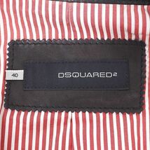 4-YC089【美品】ディースクエアード DSQUARED2 レザー ライダース ジャケット ブラック 40 レディース_画像9