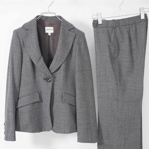 4-TD039 アルマーニコレツィオーニ ARMANI COLLEZIONI 高級ライン スーツ セットアップ グレー 38 レディース