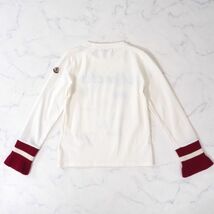 4-ZC030 モンクレール MONCLER 国内正規品 プリント ワッペン ロンT ロング Tシャツ カットソー ホワイト/レッド 130cm キッズ_画像5