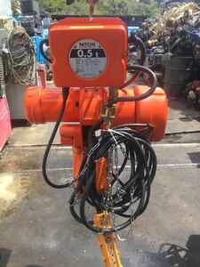 NITCHI ELECTRIC Chain Hoist 3F Nitchi MH5005 LIFT 4.7m+ Trolley 0.5T EM5005 200V (動作確認済み)